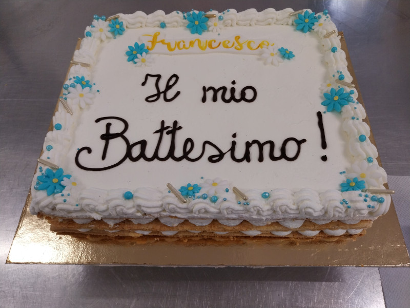 Torta millefoglie - battesimo